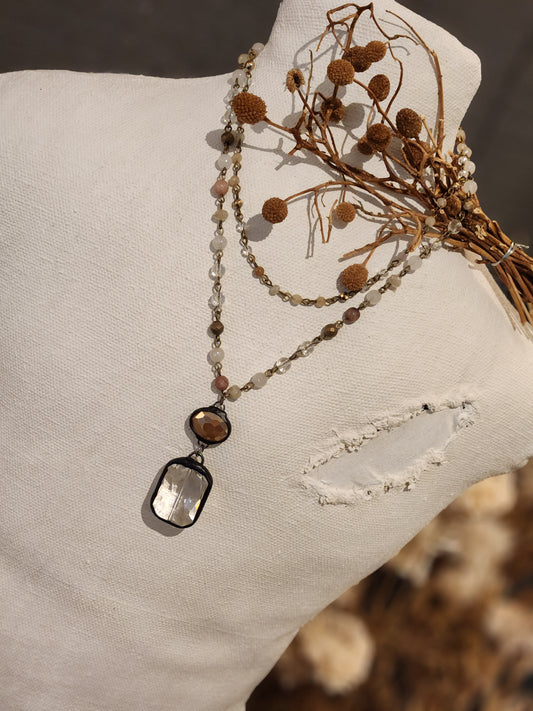 Micah Necklace Bronze-Taupe
